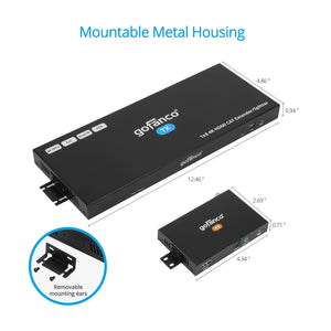 1x8 HDMI 2.0 CAT Extender/Splitter (1x Transmitter & 8x Receivers) - 60m (197ft) for 4K60Hz - 1080p up to 90m (295ft)