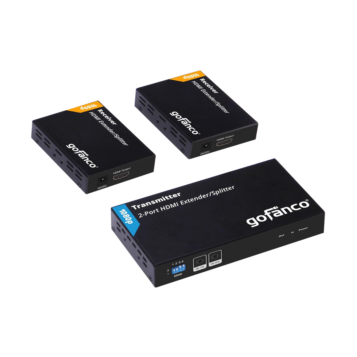 2-Port HDMI Extender over CAT5e/6 w/ Loopout - 50m