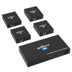 1080p 1x4 HDMI Extender/Splitter over CAT5e/6 with Loopout – 50M (v2.0)