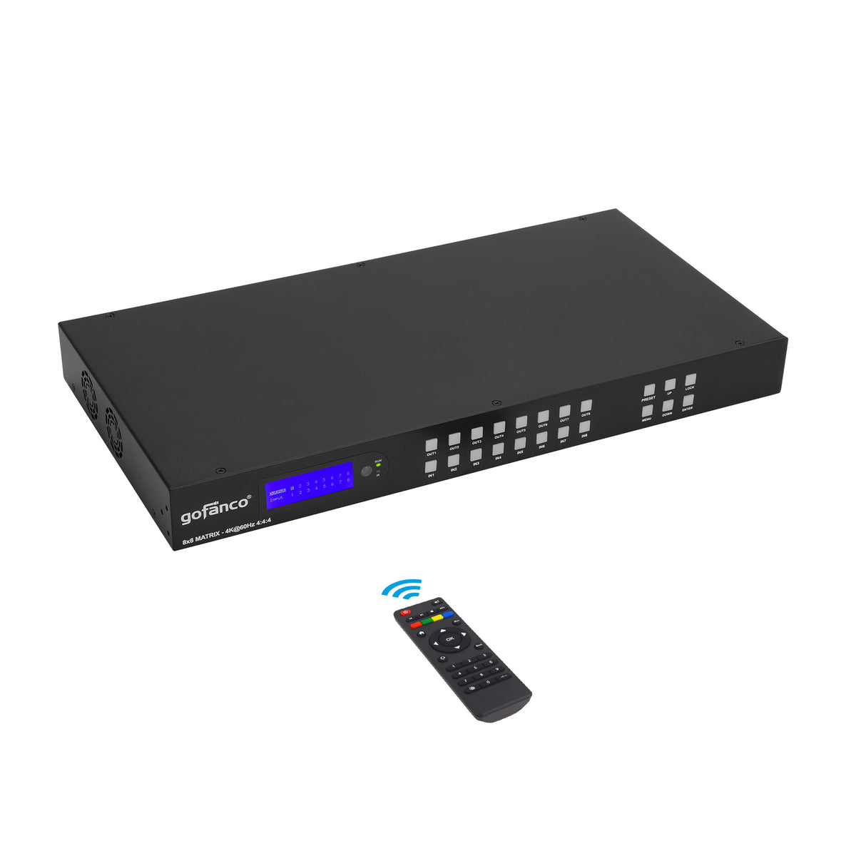8x8 HDMI 2.0 Matrix with LCD