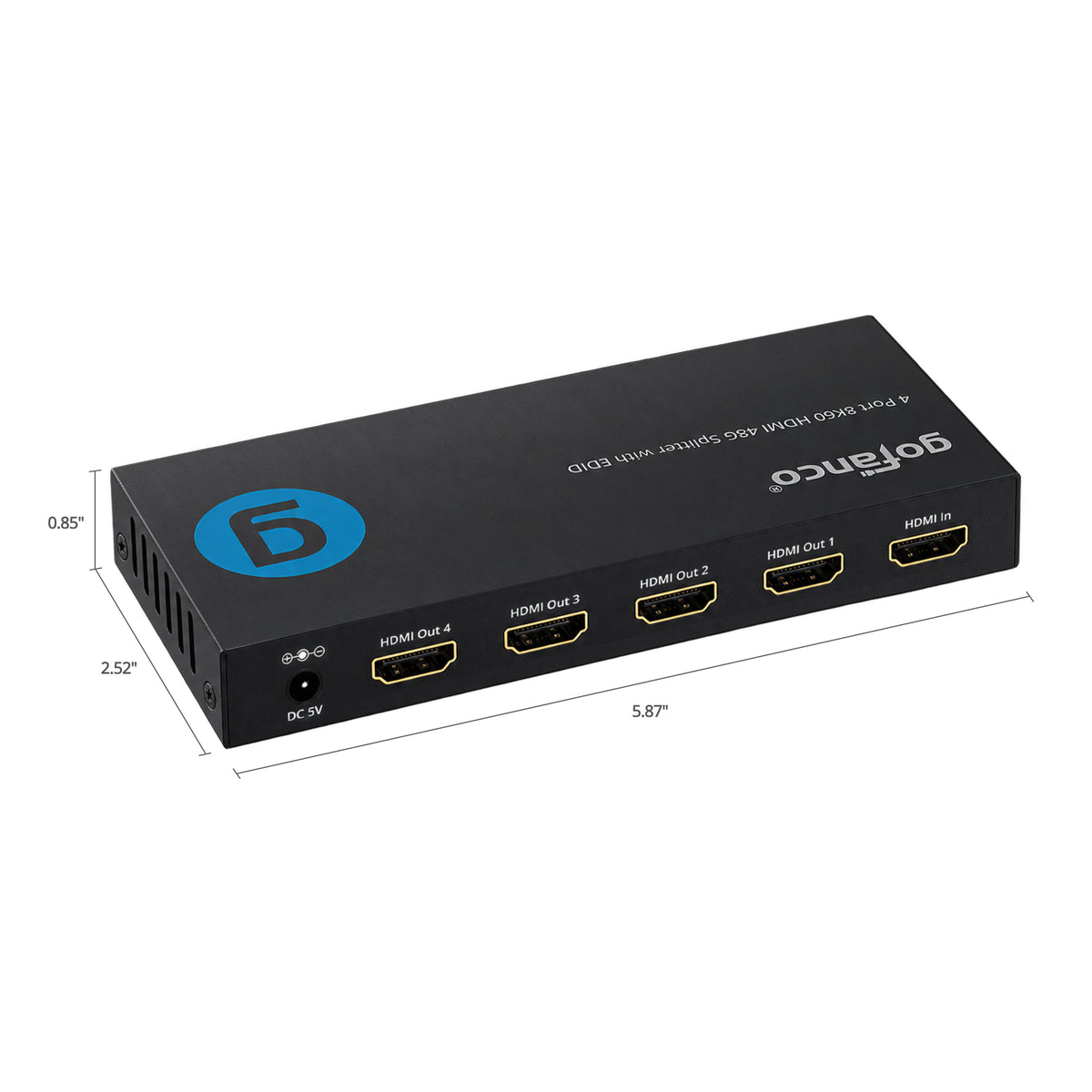 4 Port 8K60 HDMI 48G Splitter with EDID