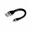 Flexible Lightning to USB Charging Cable 15cm – Black (Lightning15cm)