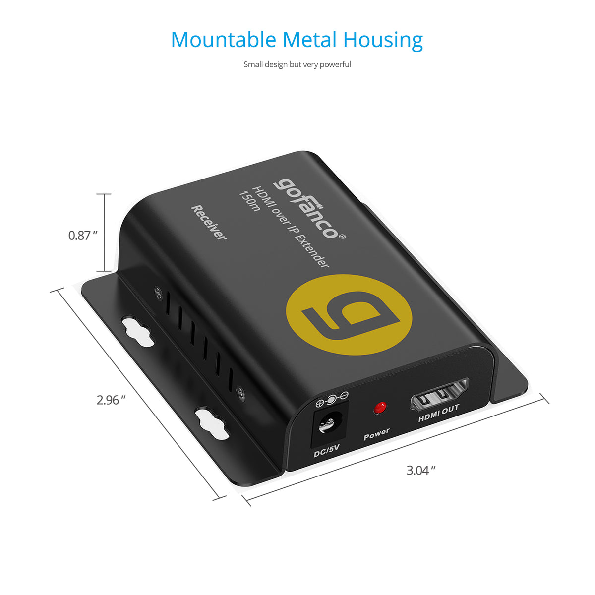 Full HD HDMI Over IP Extender - 150m - Receiver
