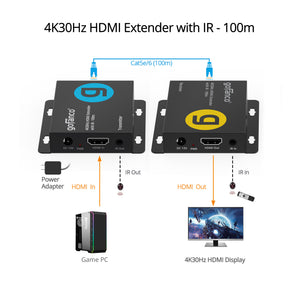 4K30Hz HDMI Extender with IR - 100M