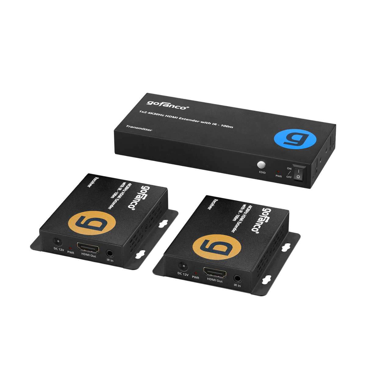 1x2 4K30Hz HDMI Extender with IR - 100M