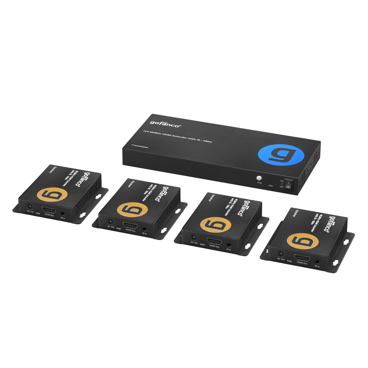 1x4 4K30Hz HDMI Extender with IR - 100M