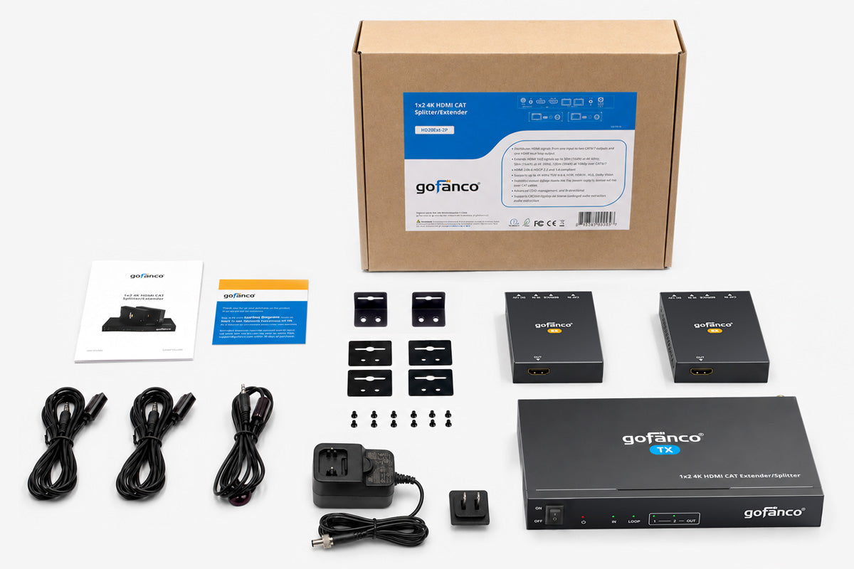 1x2 HDMI 2.0 CAT Extender/Splitter – 35m – Gofanco LLC