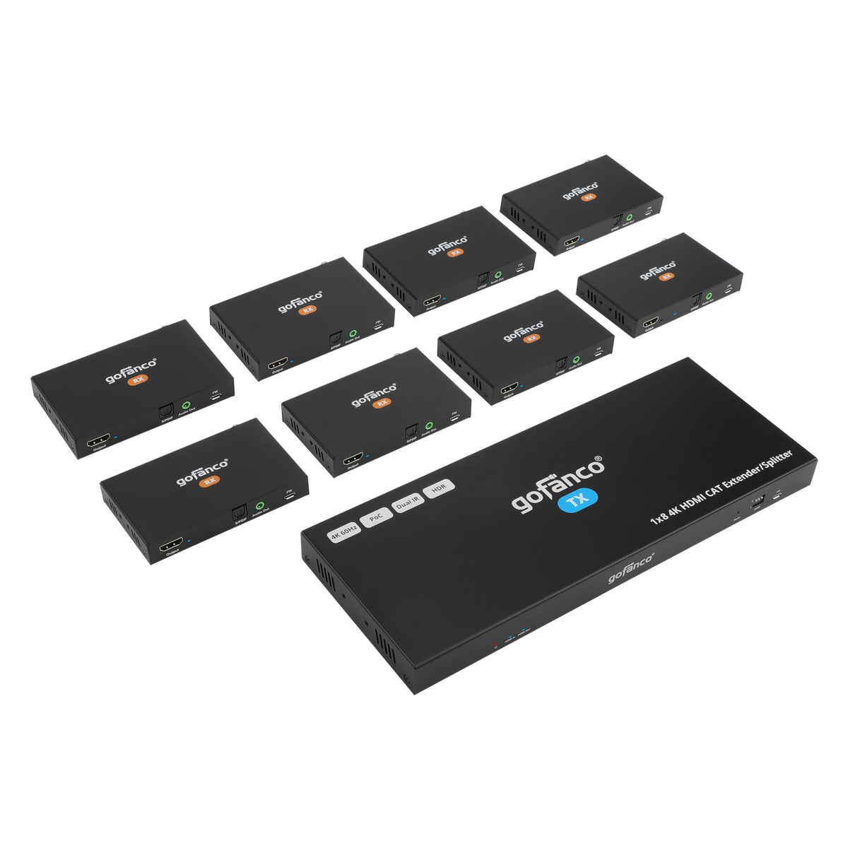 1x8 HDMI 2.0 CAT Extender/Splitter - 60m