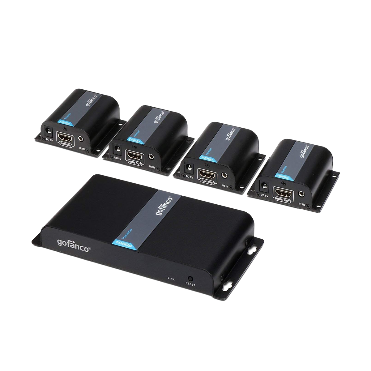 4-Port HDMI Extender/Splitter over CAT5e/6 with IR - 40m