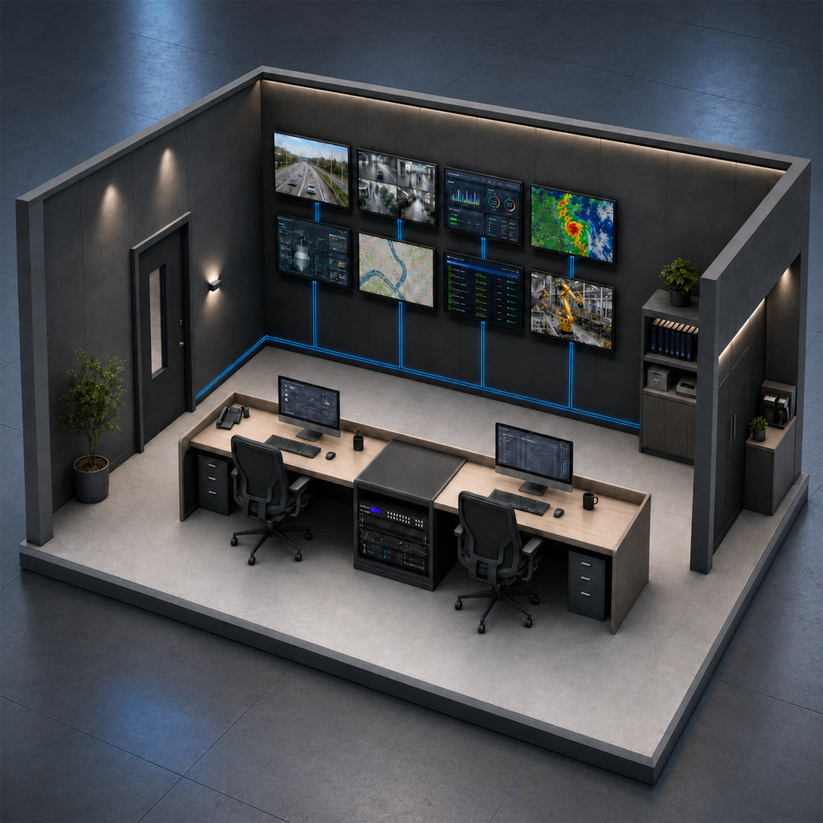8x8 HDMI 2.0 Matrix with LCD