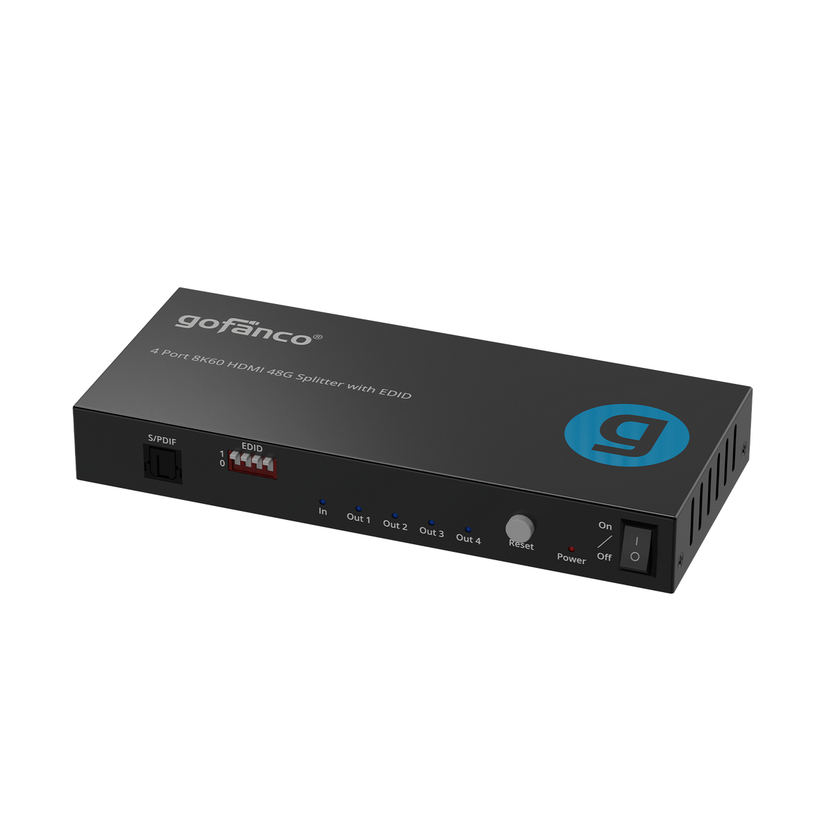 4 Port 8K60 HDMI 48G Splitter with EDID
