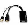 HDMI to DisplayPort with USB Power – Black (HDMIDP)