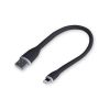 Flexible Lightning to USB Charging Cable 25cm – Black (Lightning25cm)