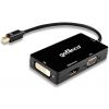 Mini DisplayPort 1.2 compliant to HDMI/DVI/VGA 4K 3-in-1 Adapter - Black