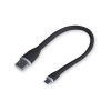 Flexible Micro USB to USB Charging Cable 25cm – Black (mUSB25cm)