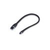 Flexible Micro USB to USB Charging Cable 35cm – Black (mUSB35cm)