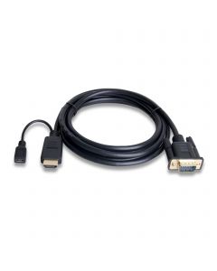 Male HDMI to Male VGA adapter cable 6ft gold plated