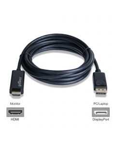 Male DisplayPort to Male HDMI 4K cable adapter 10ft gofanco