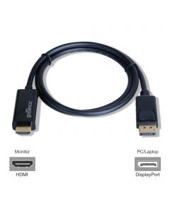 Male DisplayPort to Male HDMI 4K cable adapter 3ft gofanco
