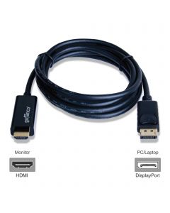Male DisplayPort to Male HDMI cable adapter 6ft gofanco