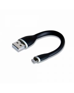 Flexible Lightning to USB Charging Cable (15 cm.) black