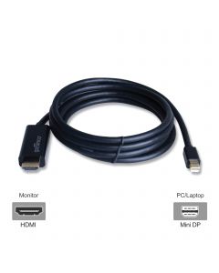 Male Mini DisplayPort to Male HDMI 4K cable adapter 6ft gofanco