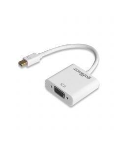 Male Mini DisplayPort to Female VGA adapter gofanco white