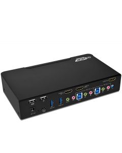 2-Port HDMI 2.0a/Audio KVM Switch with USB 3.0 Hub (PRO-KVMaud2Pv2)