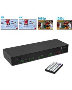 Multiple Switch Options - Push buttons, IR remote, RS232, IP, Cloud and Echo Control