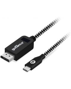 male usb-c to male displayport cable adapter gofanco 6 ft