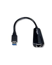Male USB 3.0 to Female ethernet RJ-45 adapter black gofanco