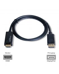 Male DisplayPort to Male HDMI cable adapter 3ft gofanco