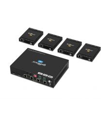 1x Transmitter and 4x Receiver HDBaseT HDMI Extender Splitter gofanco