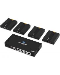 1x Transmitter and 4x Receiver 4K HDMI Extender Splitter gofanco