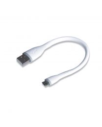 Flexible Micro USB to USB Charging Cable (15 cm.) white