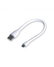 Flexible Micro USB to USB Charging Cable (25 cm.) white