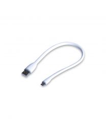Flexible Micro USB to USB Charging Cable (35 cm.) white