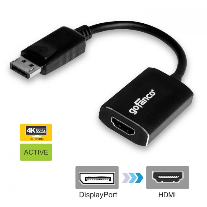 Active DisplayPort 1.2 to HDMI 2.0 Adapter 4K