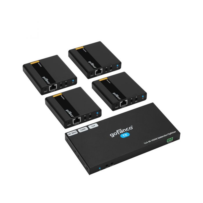 1x4 HDMI CAT Extender/Splitter – (HD14Ext-4P)