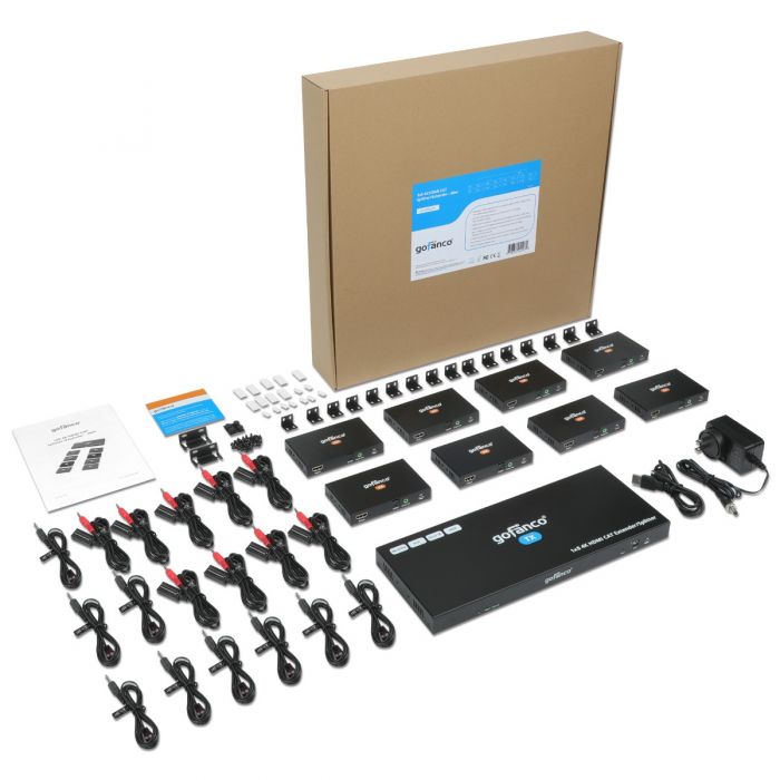 1x8 HDMI 2.0 CAT Extender/Splitter – 70m (HD20Ext-8P)