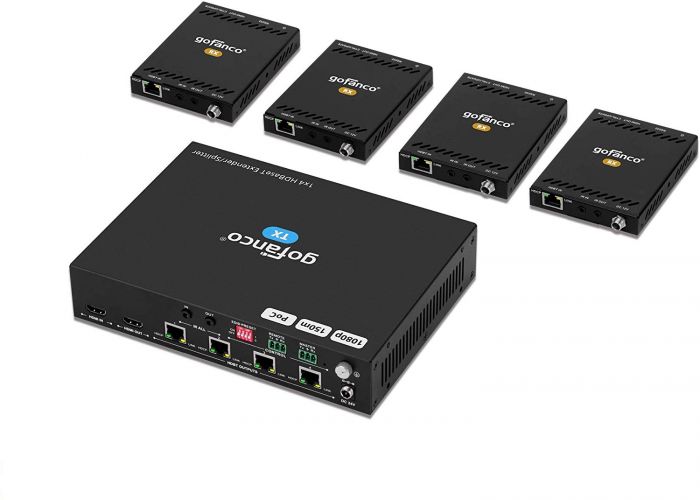 1x4 HDBaseT HDMI Extender/Splitter (1080p @ 492 ft.) | gofanco