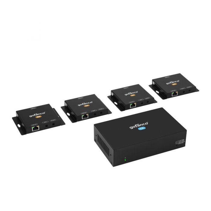 DisplayPort-HDMI Over Cat6 エクステンダー スプリッターキット Poc 4ポート 4K