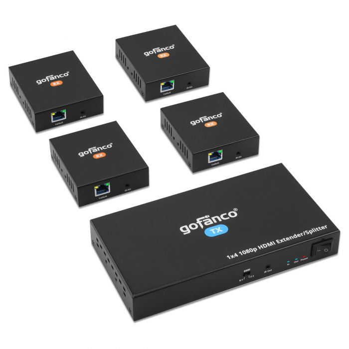 HDMI Extender Splitter 1入力4出力 Amazon.com: HDMI Extender Splitter 1x4 HD 4K @60Hz Over CAT5/CAT6