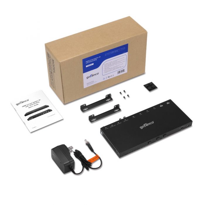 4K HDMI 2.0 Splitter w/ Downscaling & Audio Extractor | Gofanco