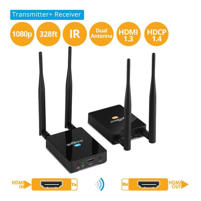 Wireless HDMI Extender Kit 1080p – 100m | gofanco