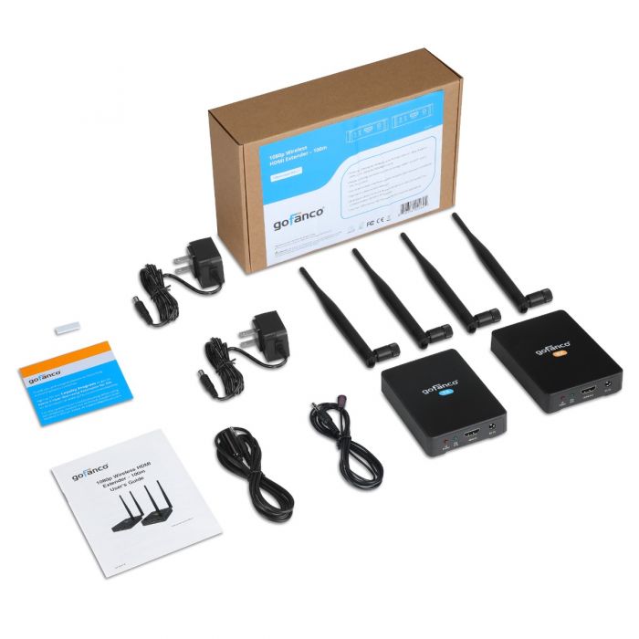 1080p Wireless HDMI Extender Compact Kit – 100m | gofanco