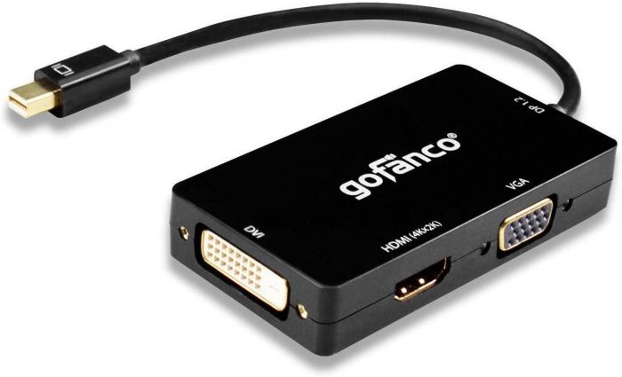 Mini DisplayPort to HDMI/DVI/VGA 4K Multiport Adapter | gofanco