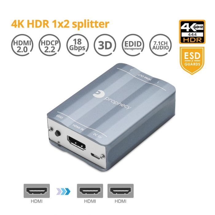 Prophecy 4K HDR 1x2 Splitter - Thumbnail 2