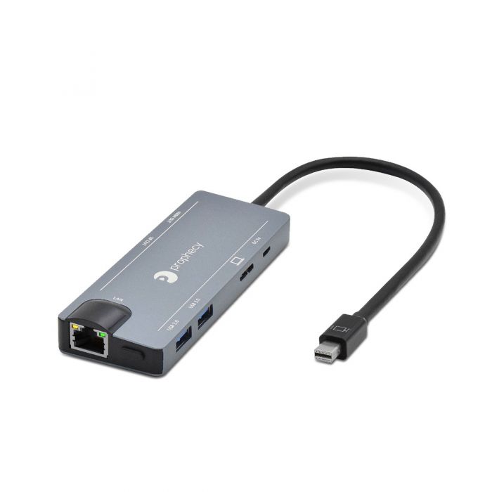 Mini DisplayPort 4K Video (HDMI+DP) Dock with USB 3.0 LAN Hub