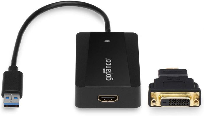 bakke grus Dårlig skæbne USB 3.0 to HDMI or DVI Video Adapter (External Graphics) | gofanco